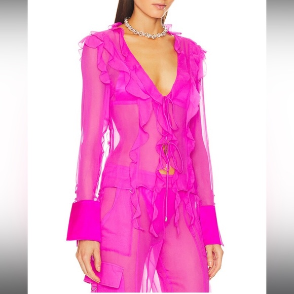 NWT Retrofête Aviva Silk Blouse - Picture 3 of 3